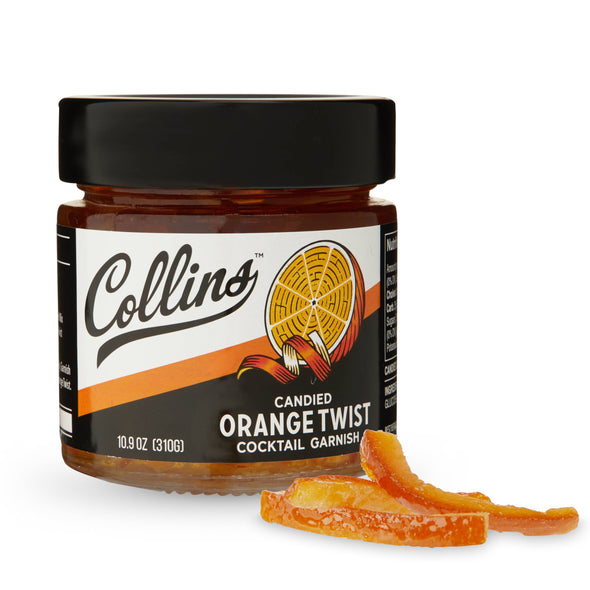 Italian Candied Orange Peel Twist Cocktail Garnish - 10.9 oz
