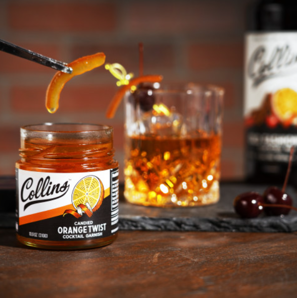 Italian Candied Orange Peel Twist Cocktail Garnish - 10.9 oz
