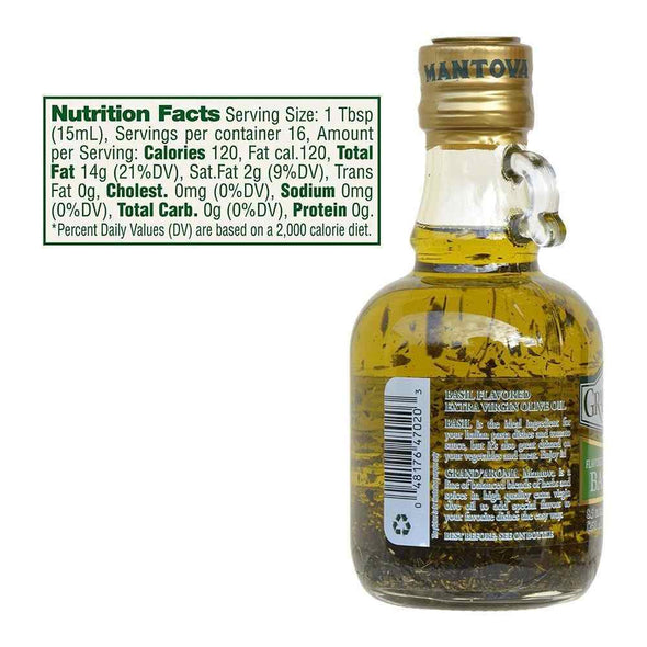 Mantova Grand'Aroma Basil Extra Virgin Olive Oil, 8.5 oz.: 1 pack