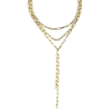 3-layer Gold Link Chain Necklace