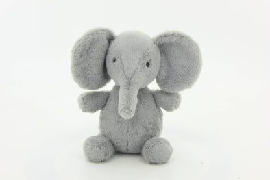 Plush elephant, Gray, 9"