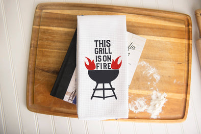 This Grill Is On Fire Kitchen Towel