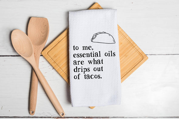 Taco Essential Oil Towel, Funny Food Kitchen Towel