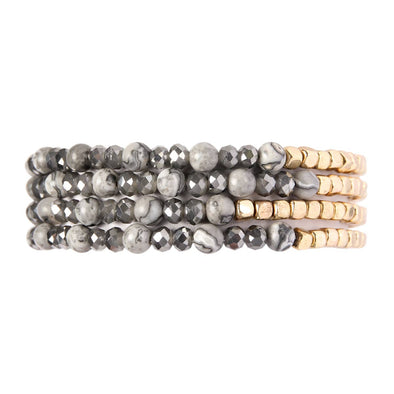 Silver and Gold Bracelet Stack