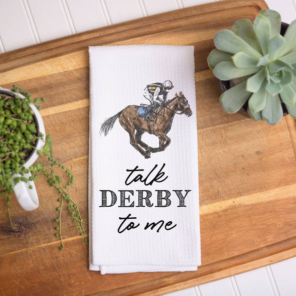 Derby Kitchen Towel Equestrian Horse Hostess Gift Pony Race