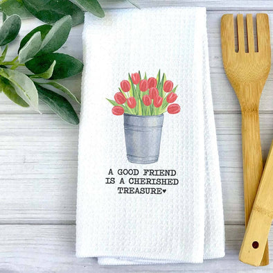Good Friend Floral Kitchen Towel