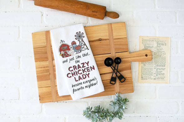 Fave Chicken Neighbor Kitchen Towel, Funny Rustic Farm Décor