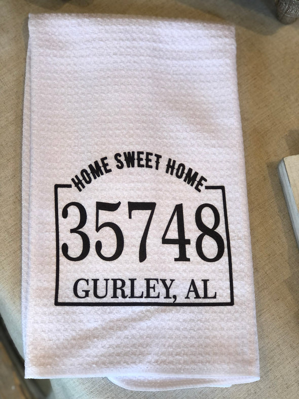 Sweet Glory Designs Zip Code Tea Towels