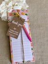 Magnetic Notepad and Inspirational Pen Set